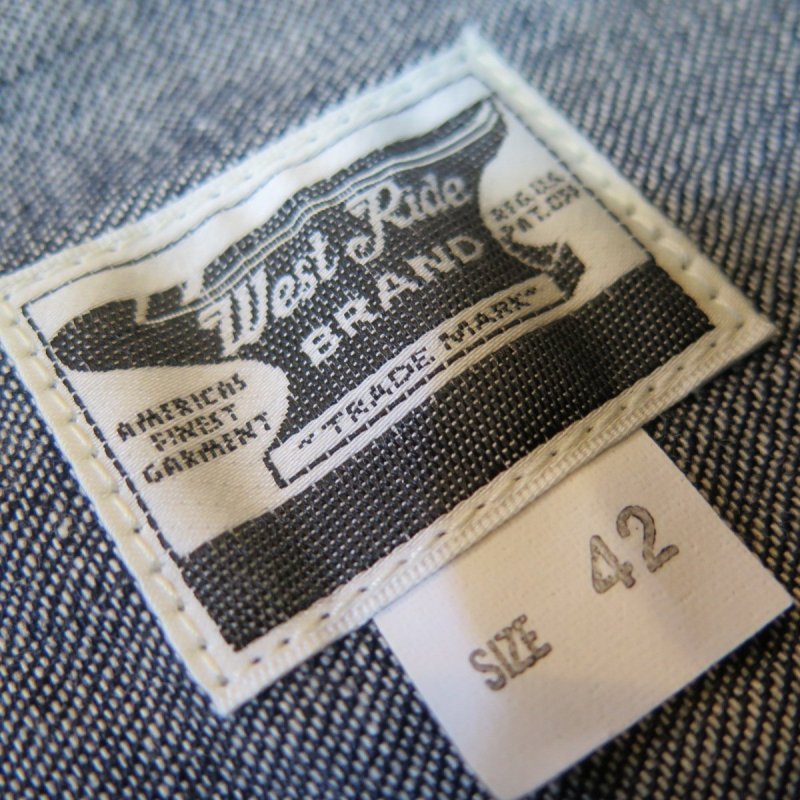 画像9: 【ウエストライド】   ゴーストベスト   ナチュラル/インディゴ チェーン刺繍   WEST RIDE 日本製【送料無料】 (9)