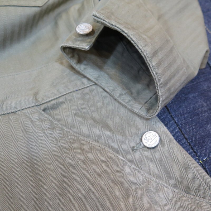 画像10: 【トロフィークロージング】   ヘリンボーン ユニオンオール ツナギ オールインワン   TROPHY CLOTHING TR22AW-504   日本製【送料無料】 (10)