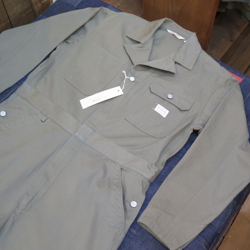 画像2: 【トロフィークロージング】   ヘリンボーン ユニオンオール ツナギ オールインワン   TROPHY CLOTHING TR22AW-504   日本製【送料無料】 (2)
