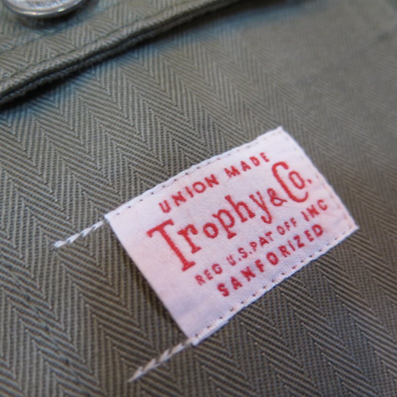 画像6: 【トロフィークロージング】   ヘリンボーン ユニオンオール ツナギ オールインワン   TROPHY CLOTHING TR22AW-504   日本製【送料無料】 (6)