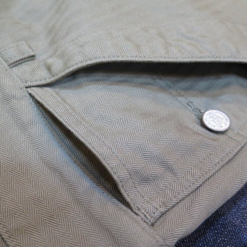 画像11: 【トロフィークロージング】   ヘリンボーン ユニオンオール ツナギ オールインワン   TROPHY CLOTHING TR22AW-504   日本製【送料無料】 (11)