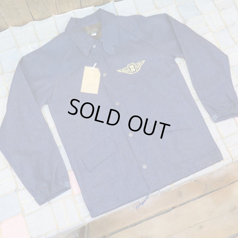 画像1: 【SALE セール商品】 【ウエストライド】   デニム ウインドブレーカー/MCチェーン刺繍   WEST RIDE HR005D   日本製【送料無料】 (1)