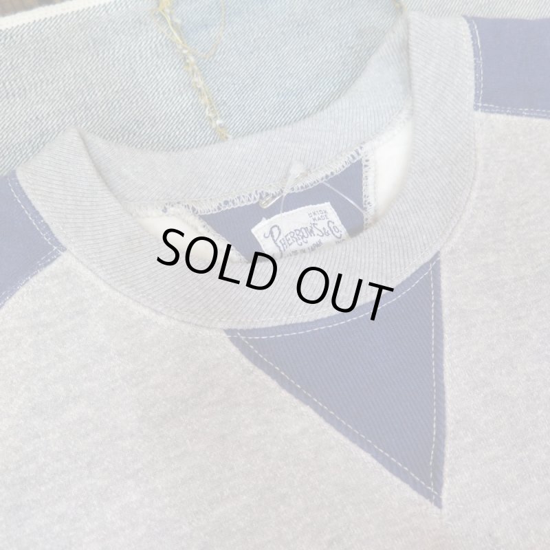 画像4: 【SALE セール商品】  【フェローズ】  1940's 両Vフリーダムスリーブ ツートンスウェットトレーナー  Pherrow's 日本製【送料無料】 (4)