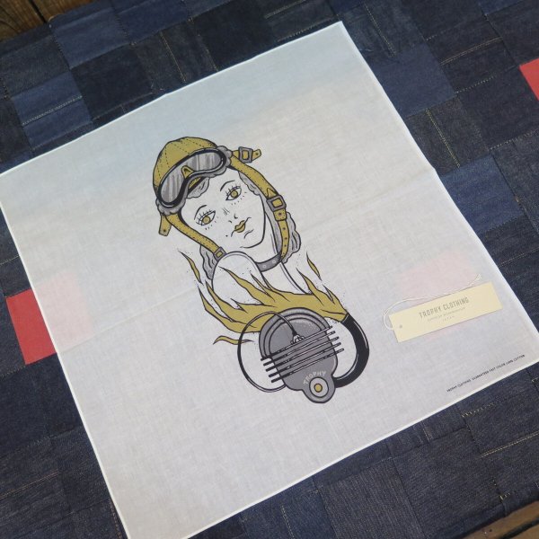 画像1: 【送料360円】  【トロフィークロージング】  オイリー ガール バンダナ   TROPHY CLOTHING TR-BANDANA01   日本製  (1)
