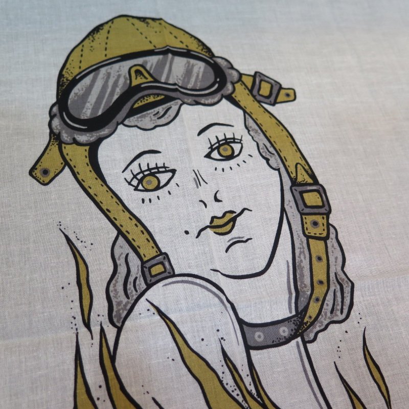 画像3: 【送料無料】   【トロフィークロージング】  オイリー ガール バンダナ   TROPHY CLOTHING TR-BANDANA01   日本製  (3)