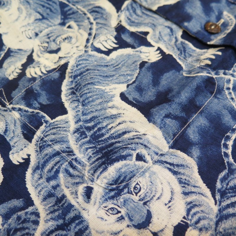 画像7: 【フラットヘッド】  リネンシャツ 百虎 桐箱入り   THE FLAT HEAD FN-SCR-017L   日本製【日本国内送料無料】  【WORLD WIDE SHIPPING】 【Flat Head】  Linen Shirt Hyakutora in Paulownia Wood Box   THE FLAT HEAD FN-SCR-017L   Made in Japan (7)