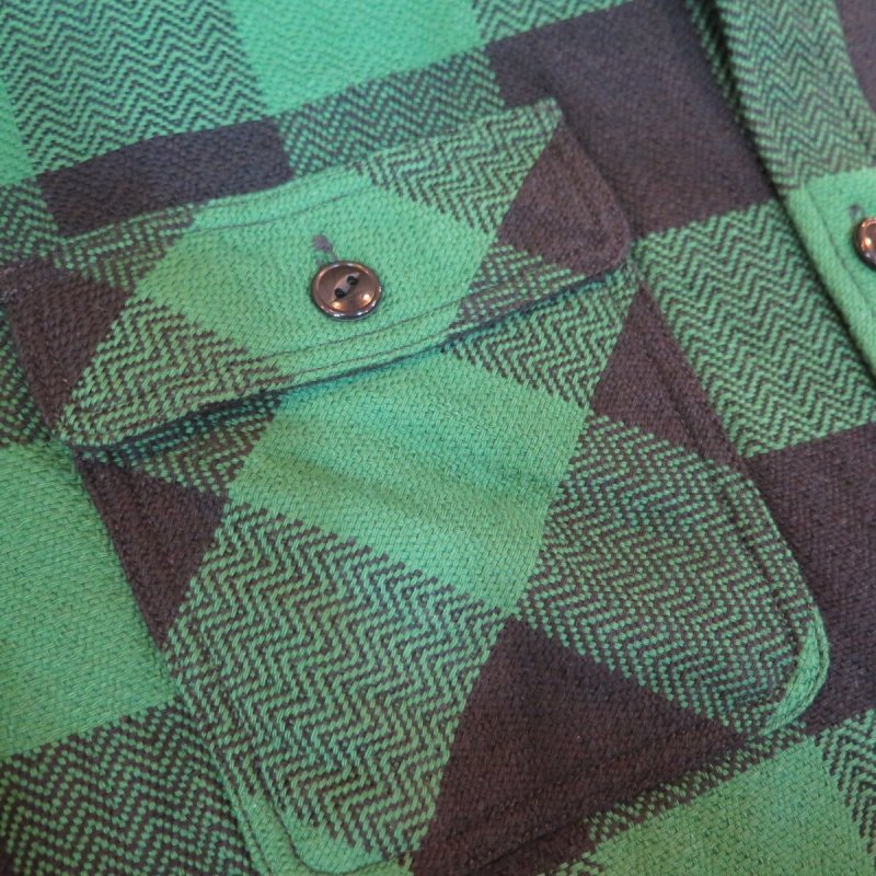 画像5: 【フラットヘッド】  ブロックチェック フランネルシャツ   THE FLAT HEAD FN-SNR-101L   日本製【送料無料】 (5)