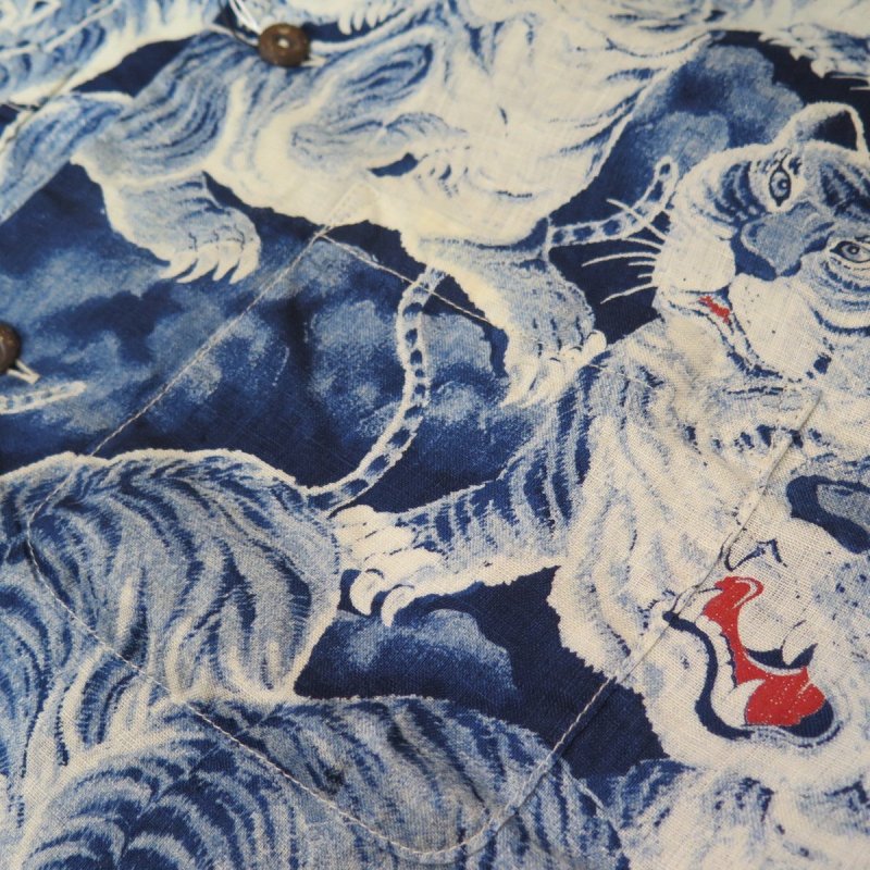 画像8: 【フラットヘッド】  リネンシャツ 百虎 桐箱入り   THE FLAT HEAD FN-SCR-017L   日本製【日本国内送料無料】  【WORLD WIDE SHIPPING】 【Flat Head】  Linen Shirt Hyakutora in Paulownia Wood Box   THE FLAT HEAD FN-SCR-017L   Made in Japan (8)