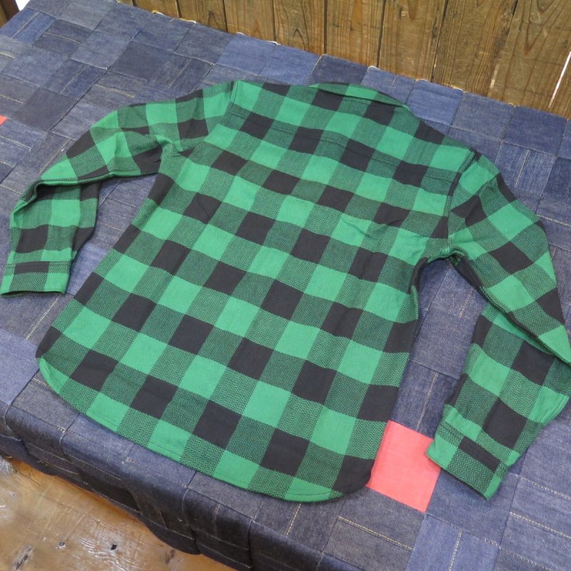 画像2: 【フラットヘッド】  ブロックチェック フランネルシャツ   THE FLAT HEAD FN-SNR-101L   日本製【送料無料】 (2)