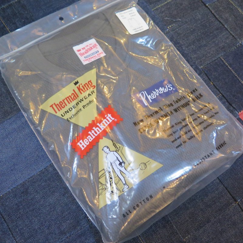 画像2: 【ヘルスニット×フェローズ】  前V サーマル ロングスリーブ   Pherrow's 25W-PCT1-HEALTH KNIT  【送料無料】 (2)