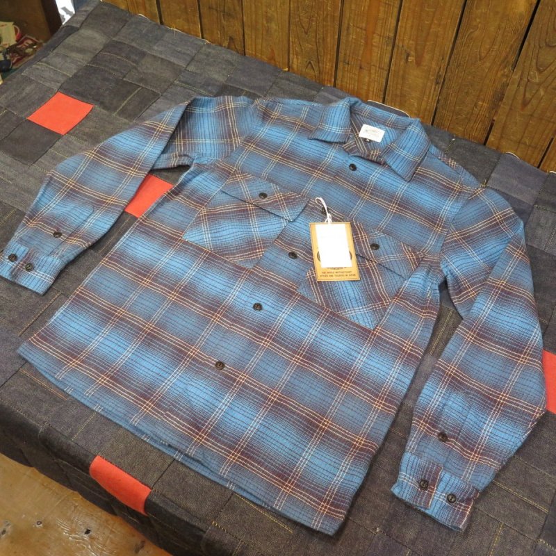 画像2: 【ウエストライド】   NAVY ワーク チェックシャツ   WEST RIDE   日本製【送料無料】  (2)