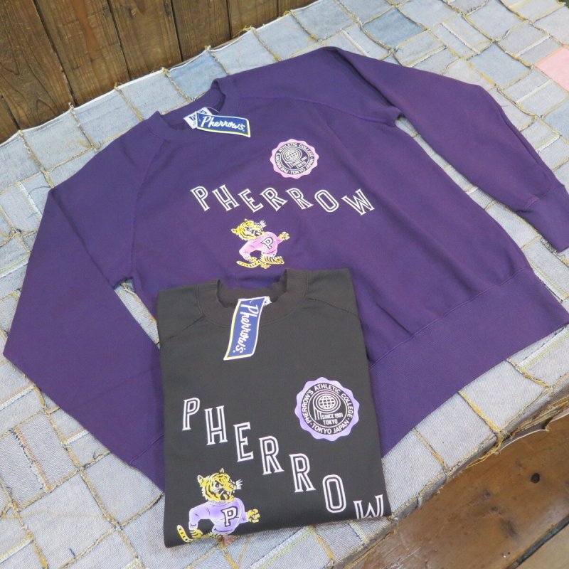画像1: 【フェローズ】   カレッジプリント スウェットシャツ/トレーナー   Pherrow's 25W-PRS1   日本製【送料無料】 (1)