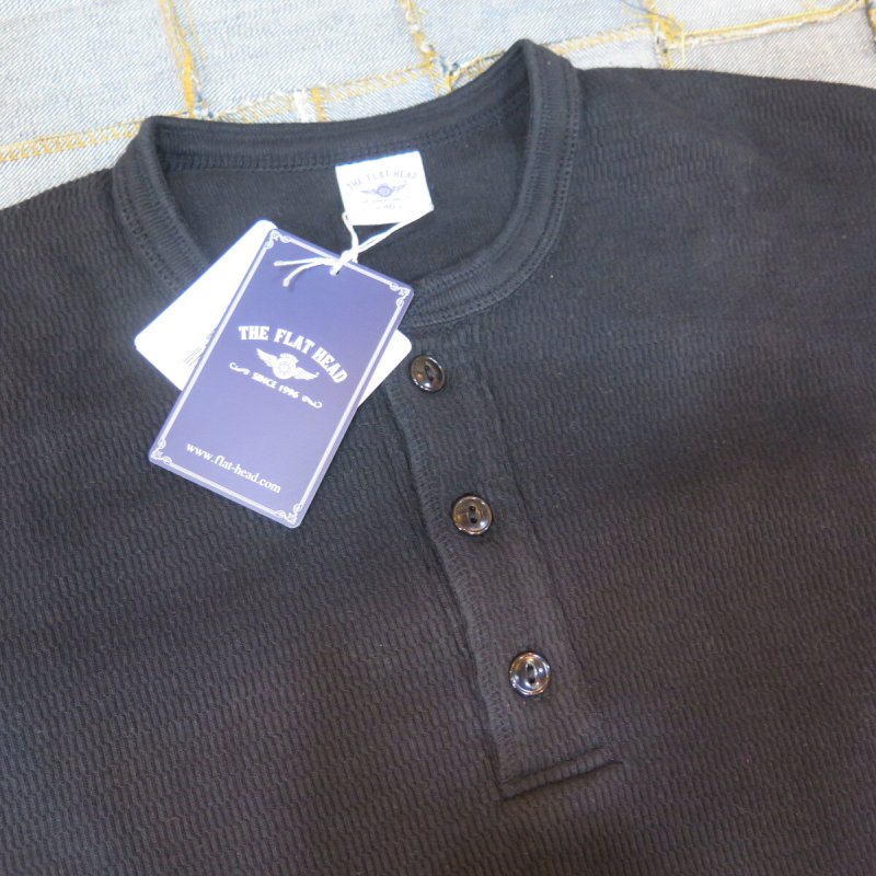 画像11: 【フラットヘッド】   ヘンリーネック サーマル ロングスリーブ   THE FLAT HEAD FN-THLH-004   日本製【送料無料】 (11)