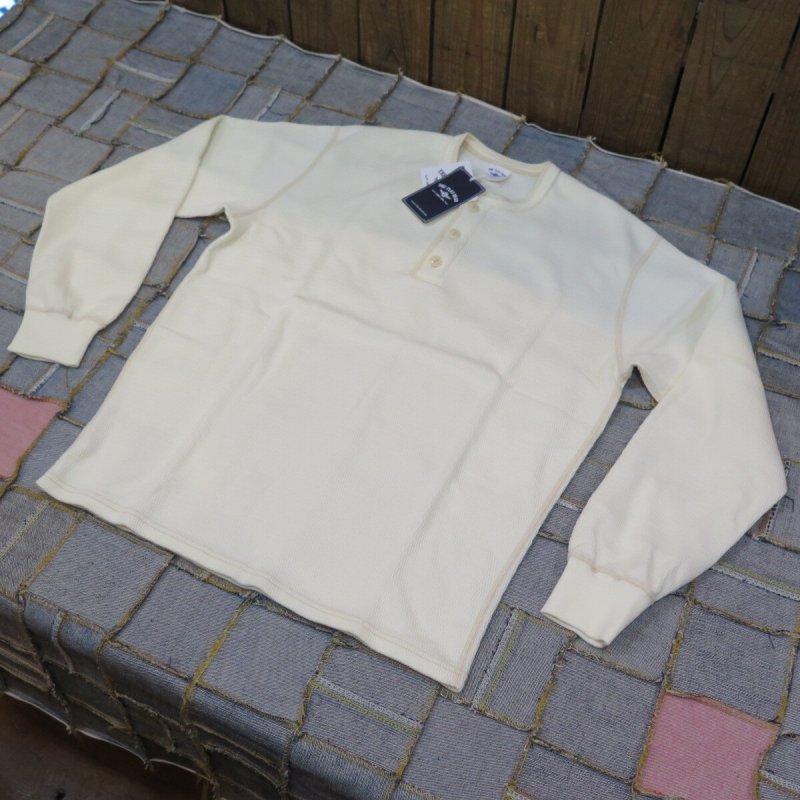 画像2: 【フラットヘッド】   ヘンリーネック サーマル ロングスリーブ   THE FLAT HEAD FN-THLH-004   日本製【送料無料】 (2)