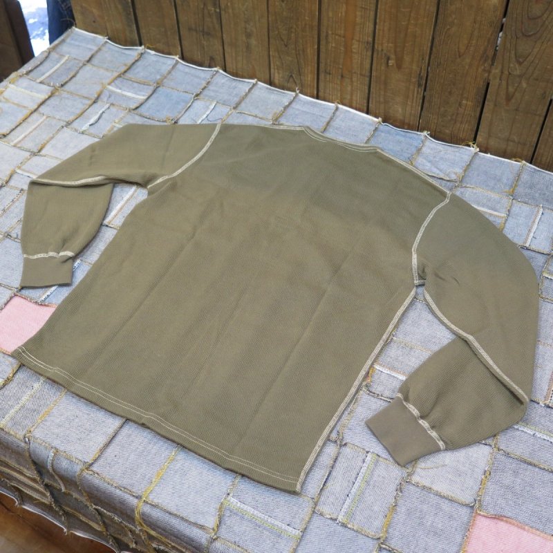 画像7: 【フラットヘッド】   ヘンリーネック サーマル ロングスリーブ   THE FLAT HEAD FN-THLH-004   日本製【送料無料】 (7)