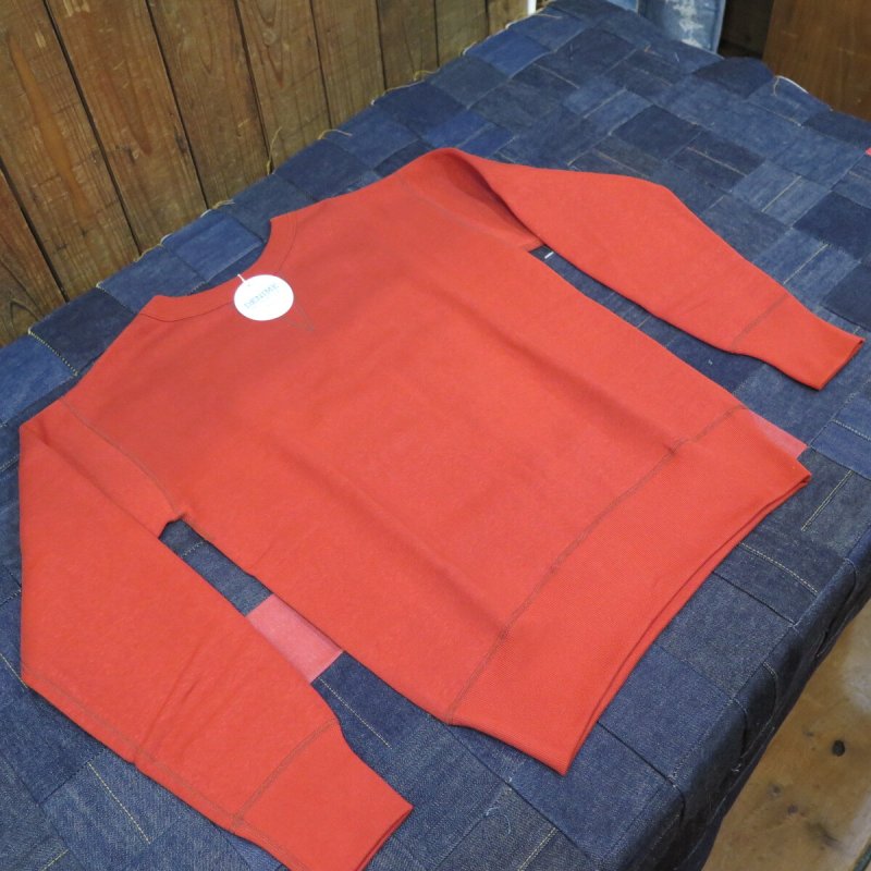 画像2: 【ドゥニーム】  4本針 前Vクルーネックスウェット   DENIME 260   日本製【送料無料】 (2)