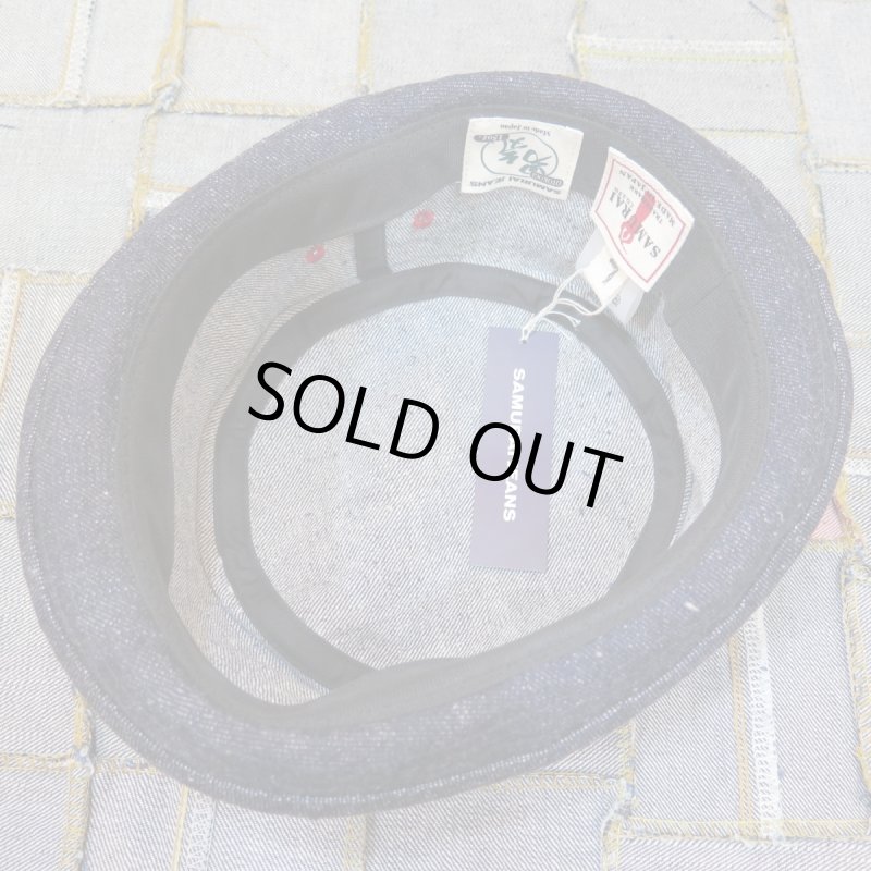 画像4: 【サムライジーンズ】  デニム ポークパイハット  SAMURAI JEANS SJ401HT-15oz   日本製【送料無料】 (4)