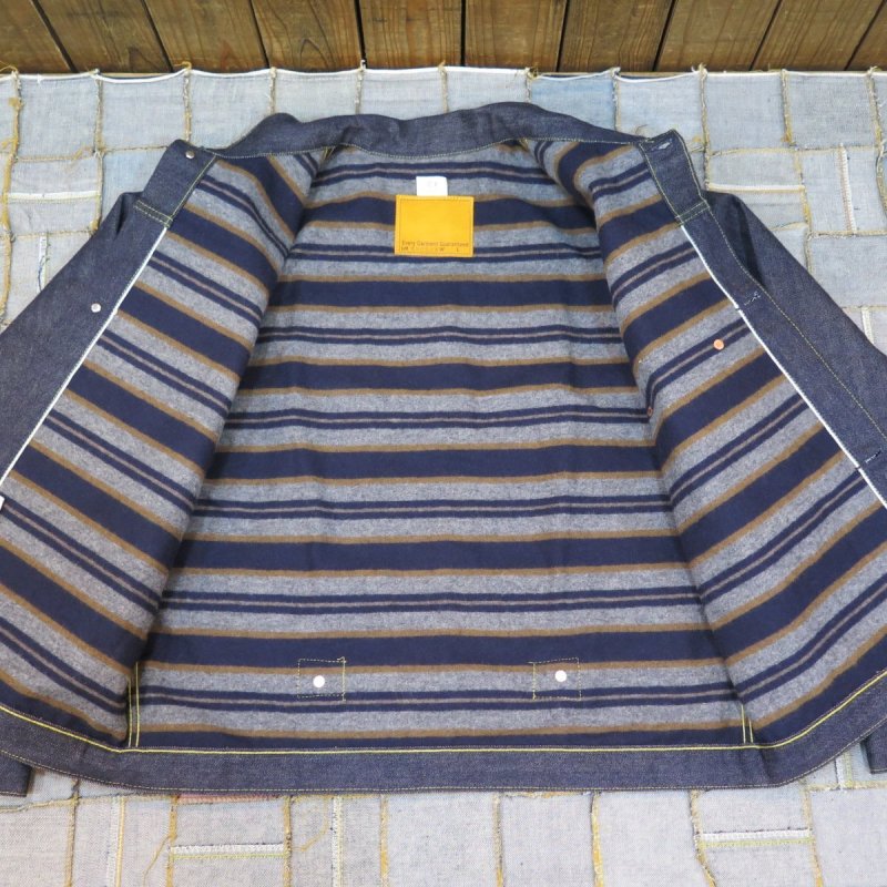 画像1: ＝BIG SIZE＝ 【HIZUMI WWII】 S906XXE 1940's model ”歪み”大戦モデル ウールライニング デニムジャケット 日本製 (1)