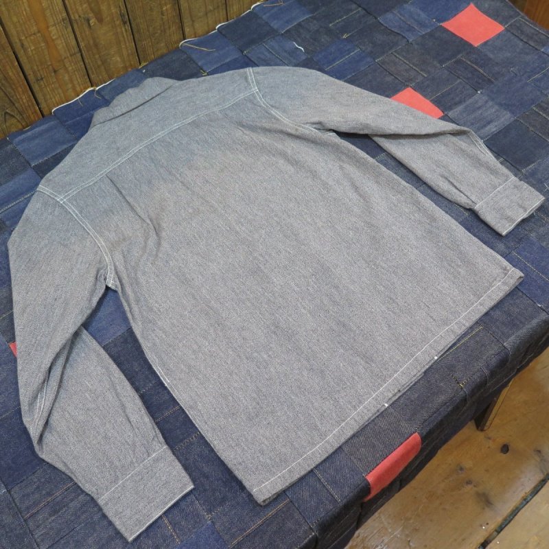 画像2: 【ウエストライド】  1940's NAVY 黒シャン 長袖オープンシャツ   WEST RIDE 日本製【送料無料】 (2)