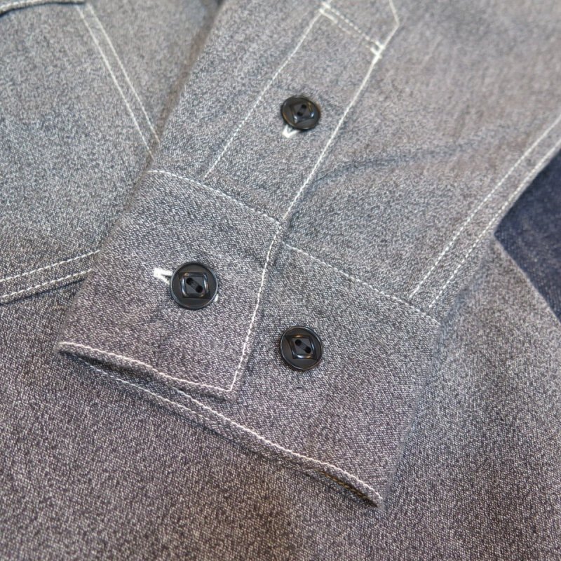 画像9: 【ウエストライド】  1940's NAVY 黒シャン 長袖オープンシャツ   WEST RIDE 日本製【送料無料】 (9)