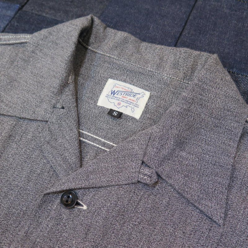 画像5: 【ウエストライド】  1940's NAVY 黒シャン 長袖オープンシャツ   WEST RIDE 日本製【送料無料】 (5)