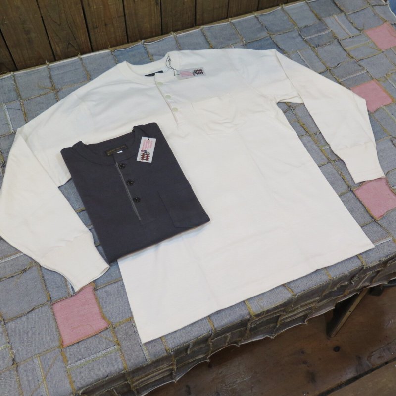 画像1: 【ウエストライド】  ビンテージ ヘンリーネック ロングスリーブ   WEST RIDE VINTAGE HENLY NECK   日本製  【送料無料】  (1)