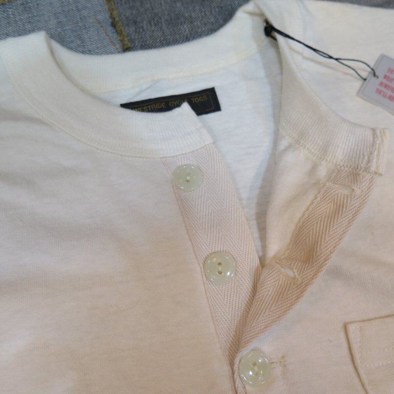 画像7: 【ウエストライド】  ビンテージ ヘンリーネック ロングスリーブ   WEST RIDE VINTAGE HENLY NECK   日本製  【送料無料】  (7)