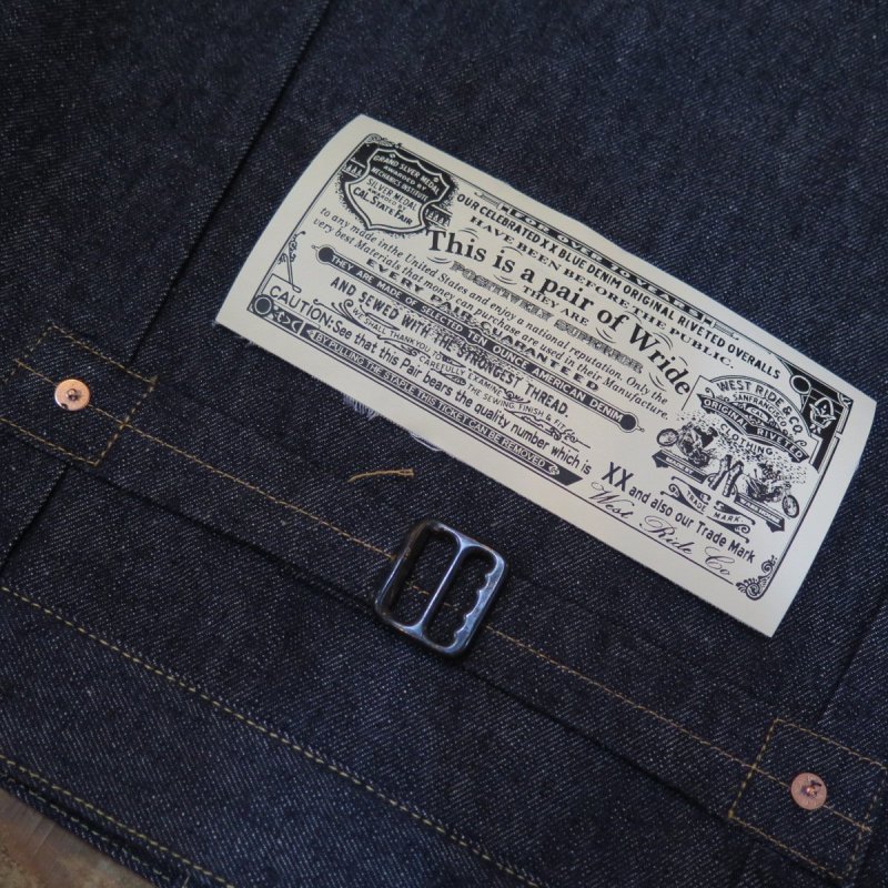 画像8: 【ウエストライド/ウエアハウス製作】  限定品バナーデニム ジャケット   WEST RIDE   W1952JXX LIMITED   日本製【送料無料】 (8)