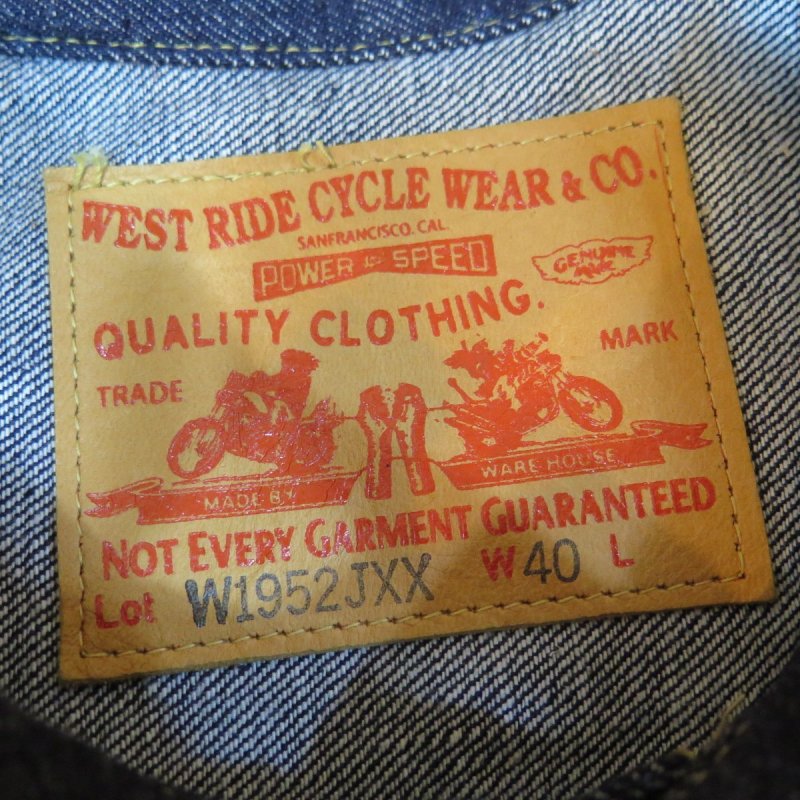 画像4: 【ウエストライド/ウエアハウス製作】  限定品バナーデニム ジャケット   WEST RIDE   W1952JXX LIMITED   日本製【送料無料】 (4)