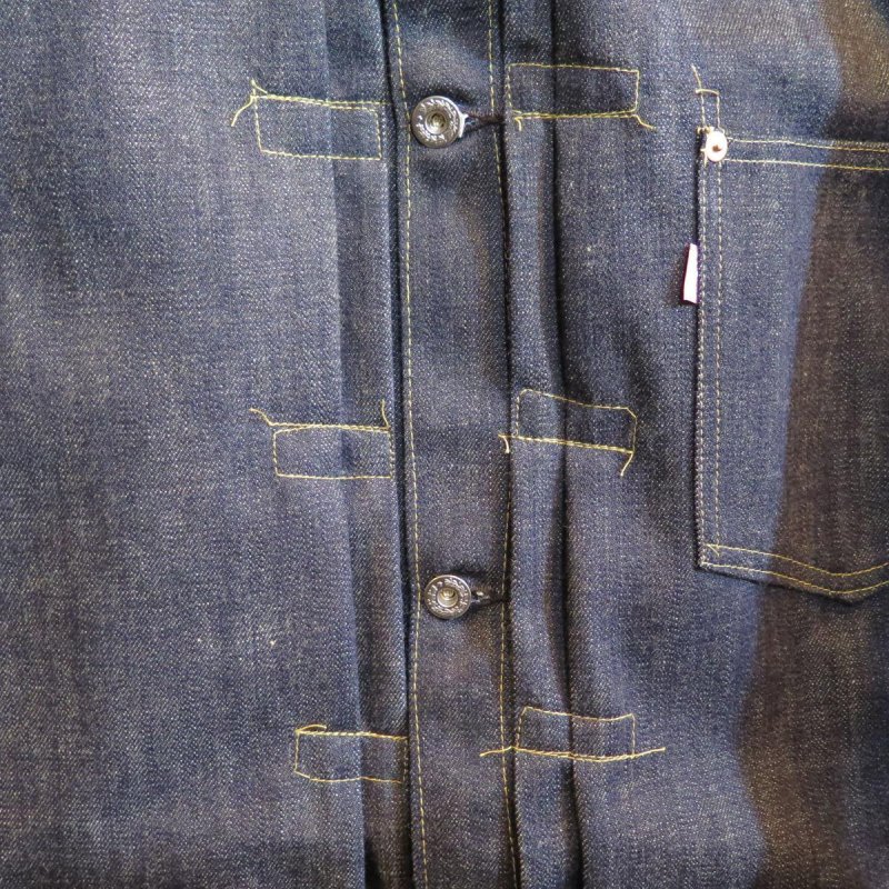 画像6: 【即納】【銀行振込】 =size42= 【KIWAMI WWII】 ”極み”大戦モデル irregular デニムジャケット 1枚袖/ガチャプリステッチ 日本製 (6)