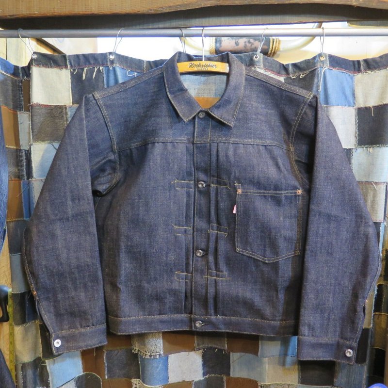 画像1: 【即納】【銀行振込】 =size42= 【KIWAMI WWII】 ”極み”大戦モデル irregular デニムジャケット 1枚袖/ガチャプリステッチ 日本製 (1)