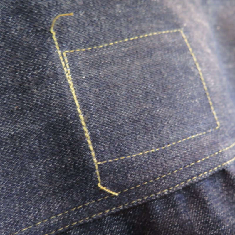 画像8: 【即納】【銀行振込】 =size42= 【KIWAMI WWII】 ”極み”大戦モデル irregular デニムジャケット 1枚袖/ガチャプリステッチ 日本製 (8)