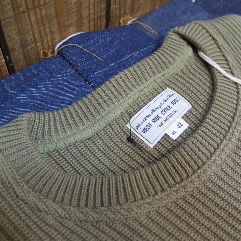 画像4: 【ウエストライド】 クラシック リブセーター  WEST RIDE AK1612 日本製【送料無料】 (4)