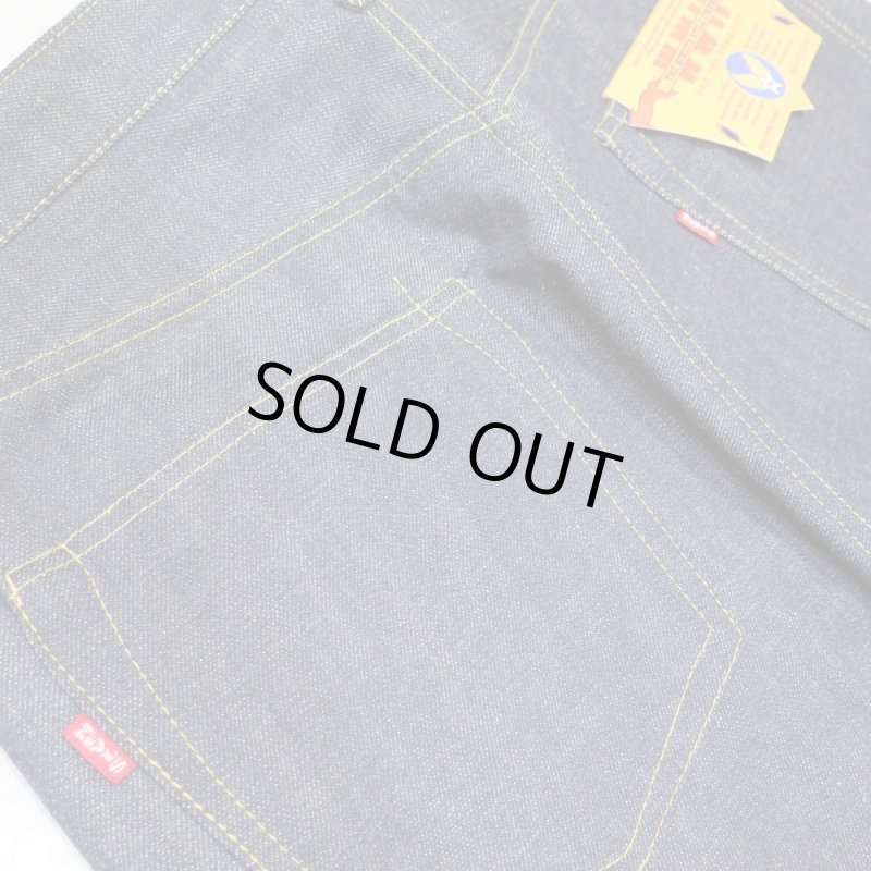 画像2: w35【KIWAMI WWII】 ”極み”大戦モデル ストレート デニムパンツ イレギュラー/両ポケ片面赤タブ 日本製 (2)