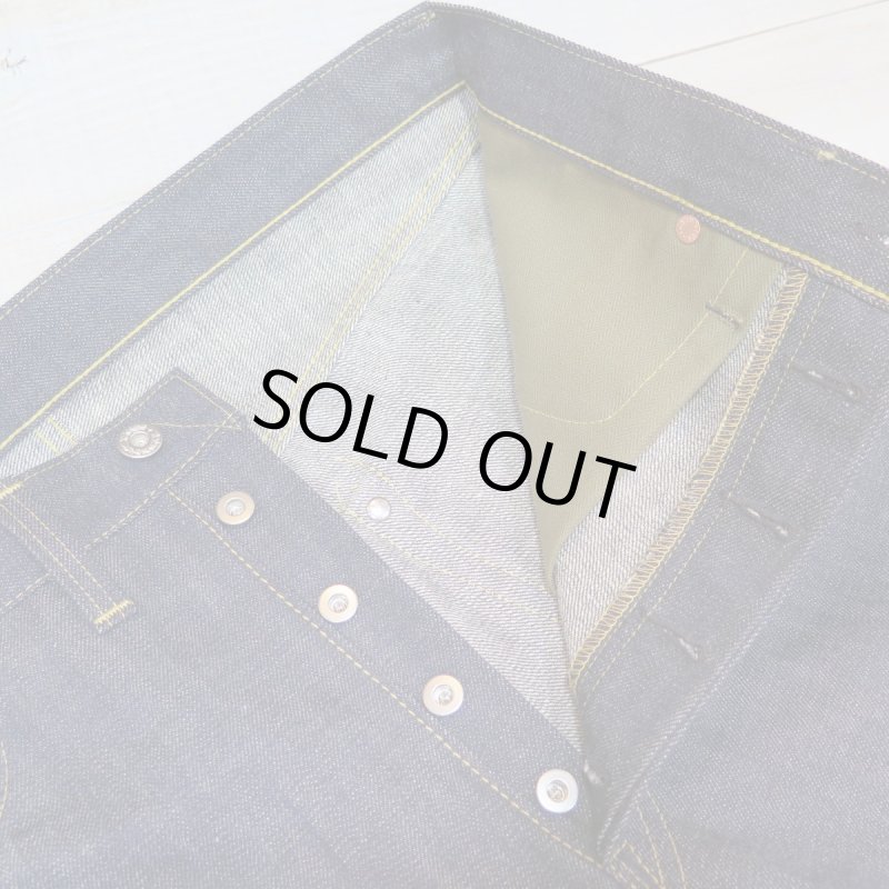 画像5: w35【KIWAMI WWII】 ”極み”大戦モデル ストレート デニムパンツ イレギュラー/両ポケ片面赤タブ 日本製 (5)