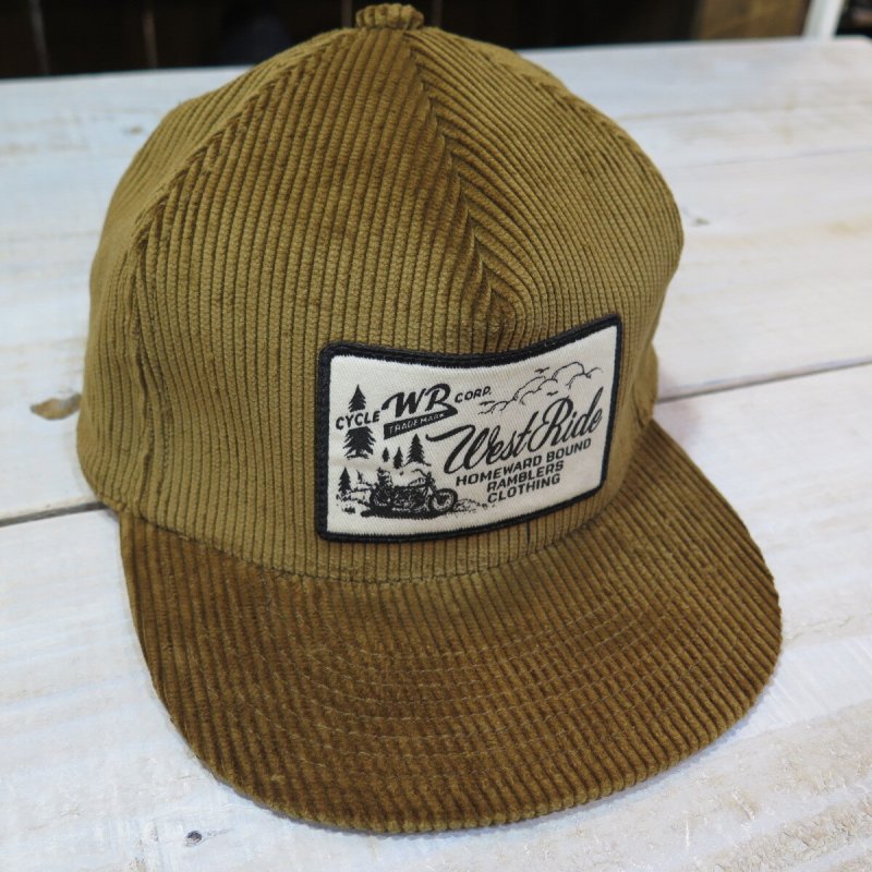 画像2: 【送料無料】  【ウエストライド】   コーデュロイ ランブラーズ   ワッペン ベースボール キャップ   WEST RIDE BB CAP6 RAMBLERS   日本製 (2)