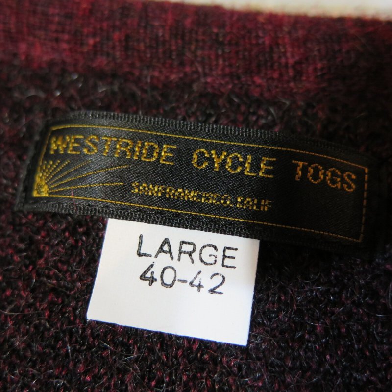 画像3: 【ウエストライド】   ビンテージ モヘア カーディガン バーガンディ   WEST RIDE   VINTAGE MOHAIR CARDIGAN   日本製  【送料無料】 (3)