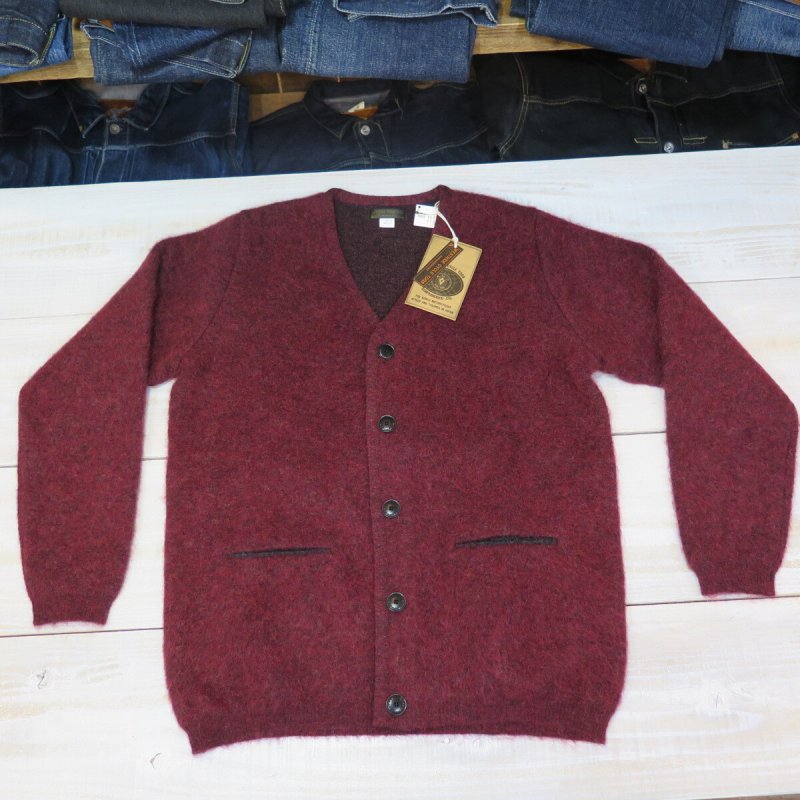 画像1: 【ウエストライド】   ビンテージ モヘア カーディガン バーガンディ   WEST RIDE   VINTAGE MOHAIR CARDIGAN   日本製  【送料無料】 (1)