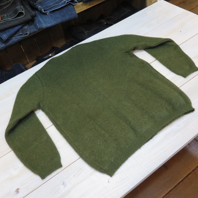画像2: 【ウエストライド】   ビンテージ モヘア カーディガン グリーン   WEST RIDE   VINTAGE MOHAIR CARDIGAN   日本製  【送料無料】 (2)