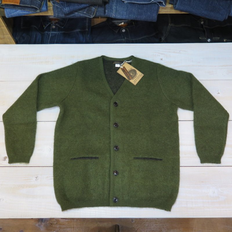 画像1: 【ウエストライド】   ビンテージ モヘア カーディガン グリーン   WEST RIDE   VINTAGE MOHAIR CARDIGAN   日本製  【送料無料】 (1)