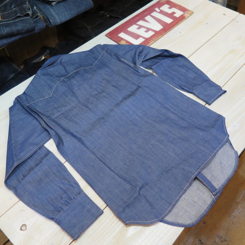 画像2: 【リーバイス】  1955年 ショートホーン ウエスタンシャツ  ソーツゥース/リジッド   LEVIS 1950's MODEL  【送料無料】 (2)