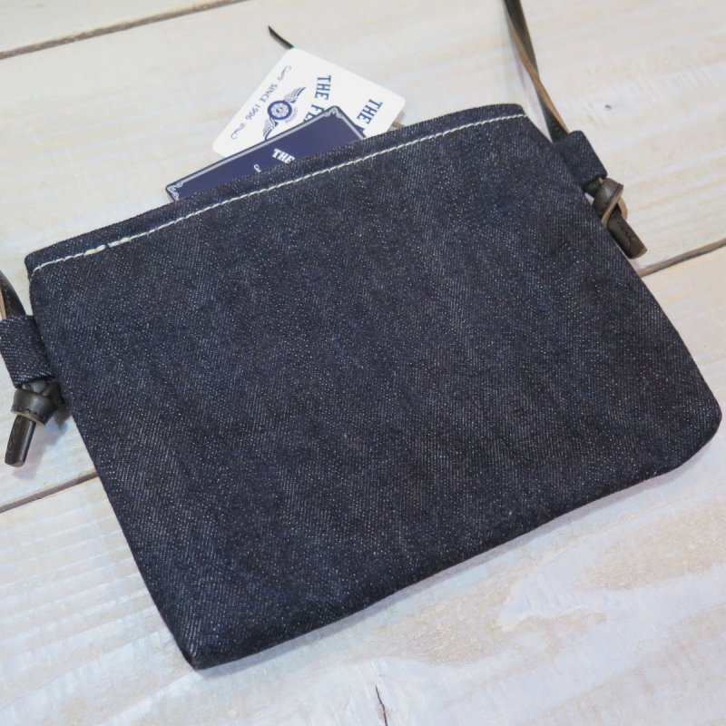 画像2: 【フラットヘッド】  18oz デニム サコッシュ   THE FLAT HEAD FN-BT006   日本製  【送料無料】 (2)