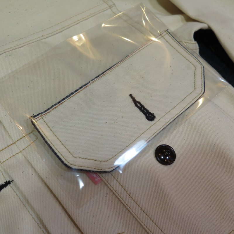 画像1: 【明日12/14 10時〜】 【KIWAMI WWII】 ”極み”大戦モデル デニムジャケット Undyed用ポケットフラップ 日本製 (1)