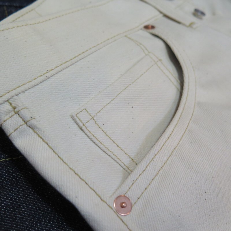 画像10: 明日12/13(土) 10時〜 【KIWAMI WWII】  ”極み”大戦モデル  ストレート デニムパンツ  Undyed オール月桂樹ボタン  日本製 (10)