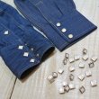 画像1: 【限定】 スクエアパールボタン 取り外し/付け替え ウエスタンシャツ (1)