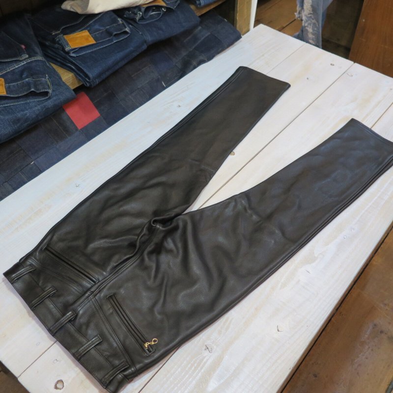 画像2: 【ウエストライド】 レザー ロングライダーパンツ 革パンツ   CYCLE NUT by WEST RIDE   LEATHER LONGRIDER PANTS 【送料無料】 (2)