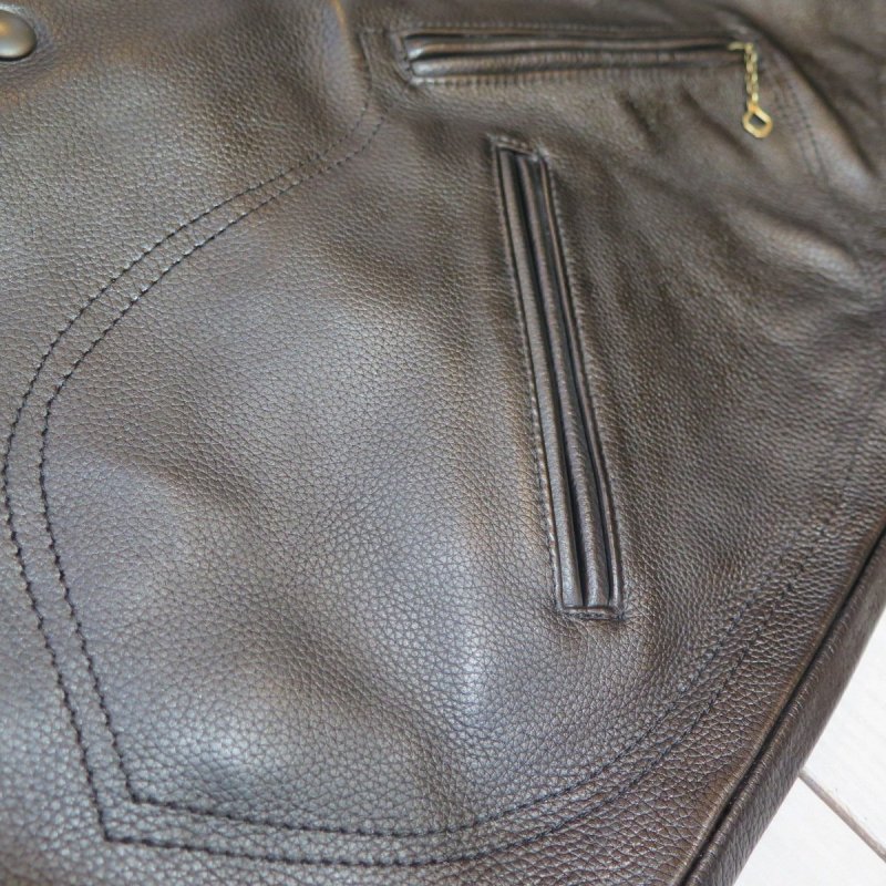 画像6: 【ウエストライド】  レザー パンナムベスト 革ベスト   CYCLE NUT by WEST RIDE   LEATHER PAN-NAM VEST  【送料無料】 (6)