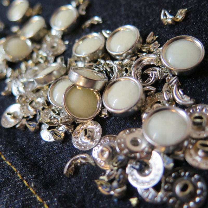 画像7: 【限定】 スクエアパールボタン 取り外し/付け替え ウエスタンシャツ (7)