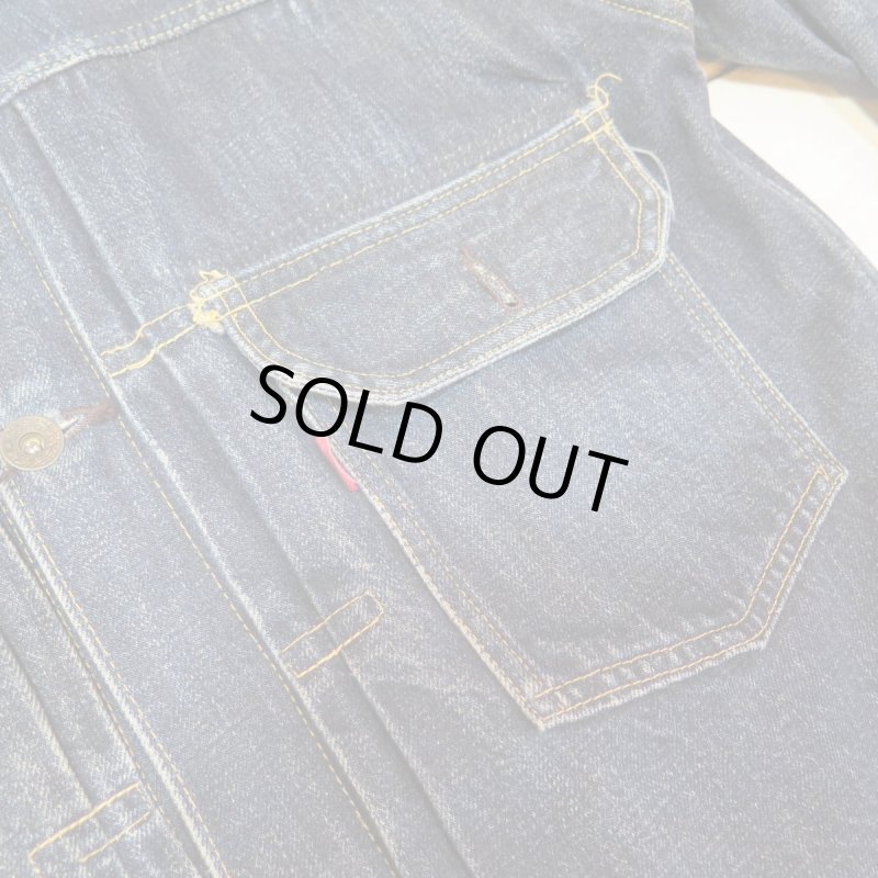 画像4: ＝BIG SIZE＝ 【KIWAMI WWII】 ”極み”大戦モデル デニムジャケット 1枚袖/ガチャプリステッチ 後付けポケットフラップ 日本製 (4)