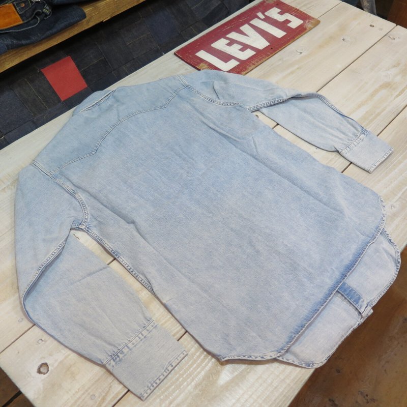 画像2: 【リーバイス】  1955年 ショートホーン ウエスタンシャツ   ソーツゥース/色落ち   LEVIS 1950's MODEL【送料無料】 (2)